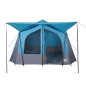 Tente de camping de cabine 5 personnes bleu imperméable