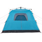 Tente de camping cabine 4 personnes bleu libération rapide