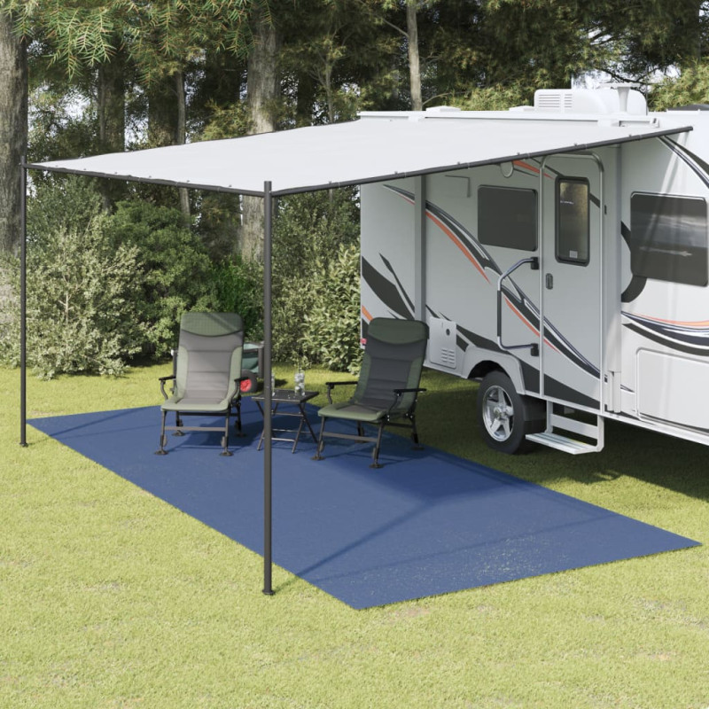 Tapis de sol de camping bleu 6x2,5 m