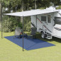 Tapis de sol de camping bleu 5x2,5 m