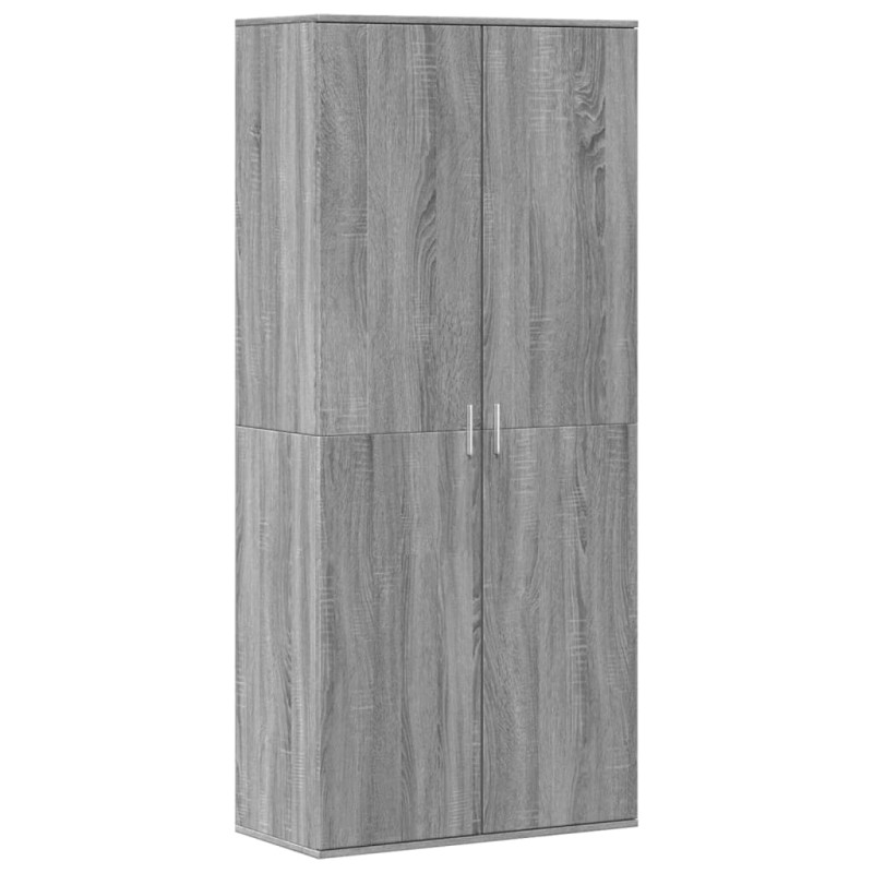 Armoire à chaussures sonoma gris 80x39x178 cm bois d ingénierie