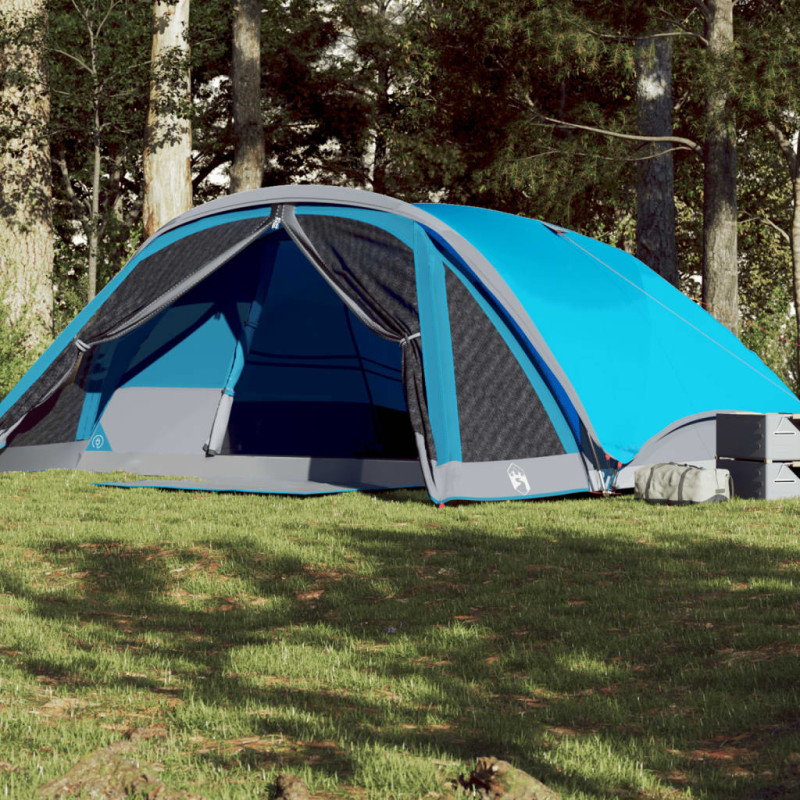 Tente de cabine familiale 6 personnes bleu imperméable