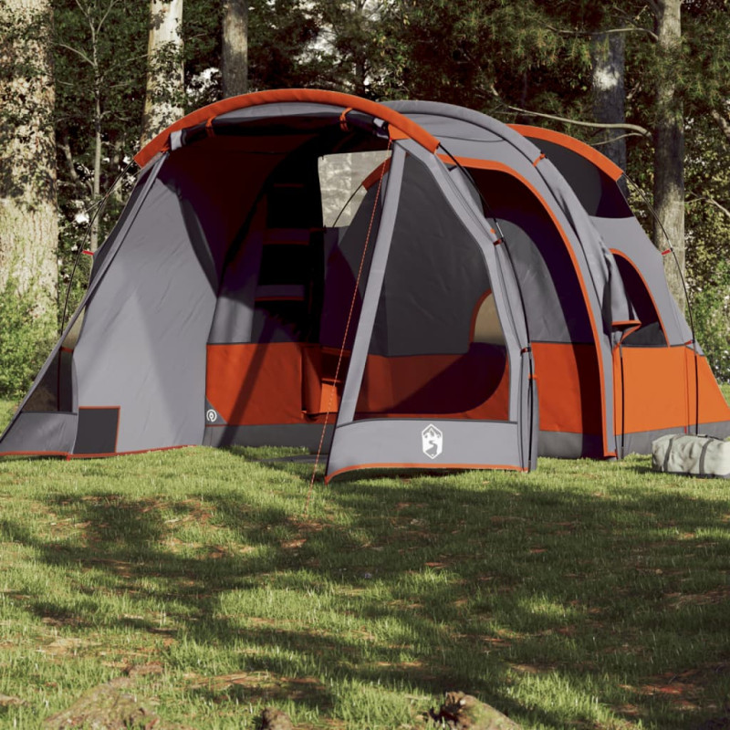 Tente de camping tunnel 4 personnes gris imperméable