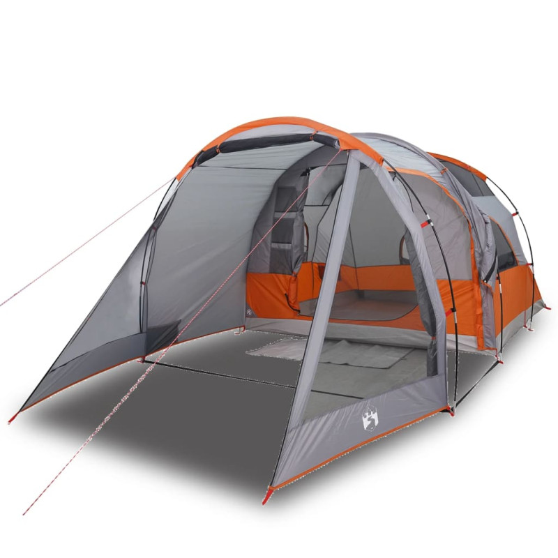 Tente de camping tunnel 4 personnes gris imperméable