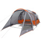 Tente de camping tunnel 4 personnes gris imperméable