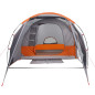 Tente de camping tunnel 4 personnes gris imperméable