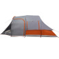 Tente de camping tunnel 4 personnes gris imperméable