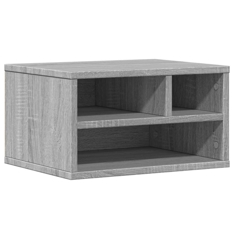 Support d imprimante sonoma gris 40x32x22,5cm bois d ingénierie