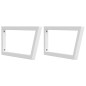 Supports d étagères pour lavabo 2 pcs blanc trapèze acier