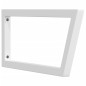 Supports d étagères pour lavabo 2 pcs blanc trapèze acier