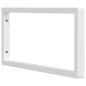 Supports d étagères pour lavabo 2 pcs blanc rectangulaire acier