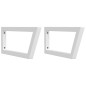 Supports d étagères pour lavabo 2 pcs blanc trapèze acier