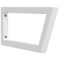 Supports d étagères pour lavabo 2 pcs blanc trapèze acier