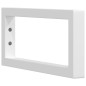 Supports d étagères pour lavabo 2 pcs blanc rectangulaire acier