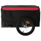 Remorque de vélo noir et rouge 45 kg fer