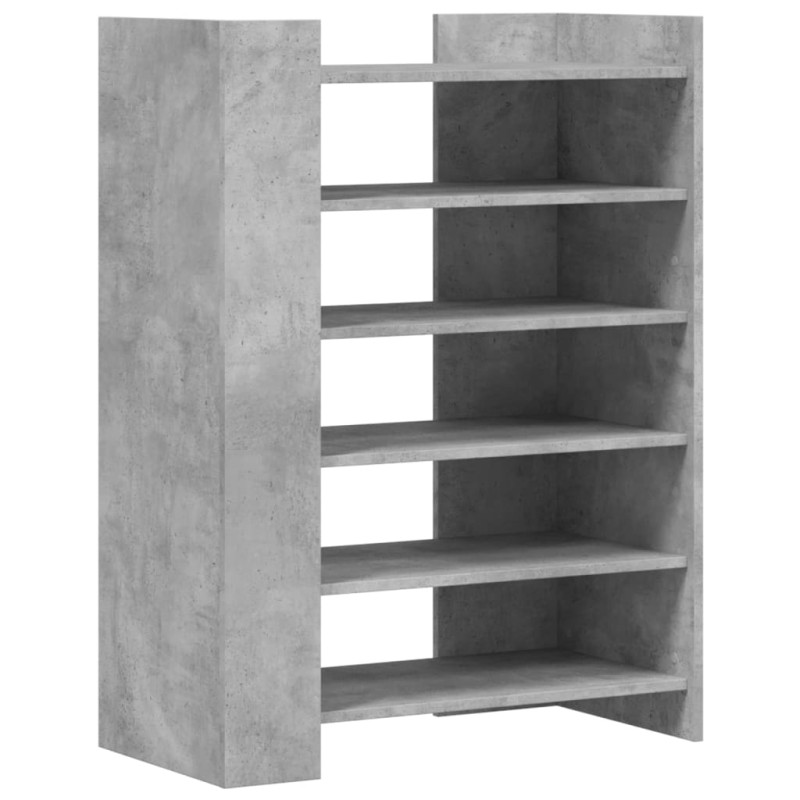 Armoire à chaussures gris béton 74,5x37,5x100 cm