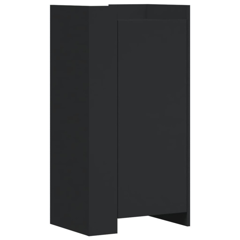 Armoire à chaussures noir 52x37,5x100 cm bois d ingénierie