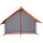 Tente de camping 5 personnes gris et orange imperméable