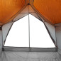 Tente de camping 5 personnes gris et orange imperméable