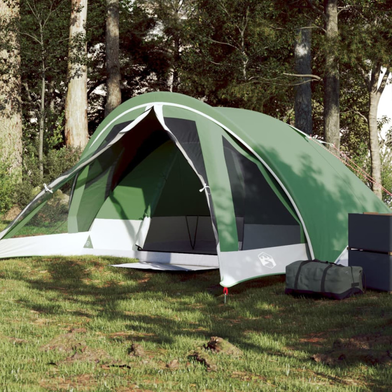 Tente de camping de cabine 4 personnes vert imperméable