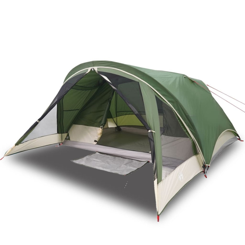 Tente de camping de cabine 4 personnes vert imperméable