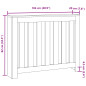 Cache radiateur blanc 104x20x82 cm bois d ingénierie