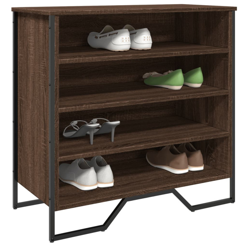 Armoire à chaussures chêne marron 80x38x78 cm bois d ingénierie