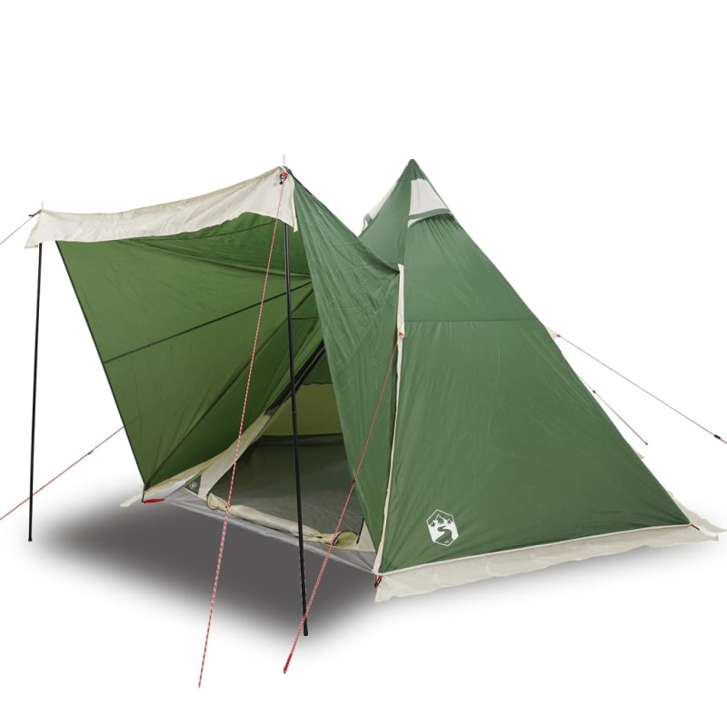 Tente familiale tipi 6 personnes vert imperméable