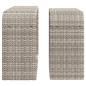 Étagères de rangement 2 pcs gris clair résine tressée