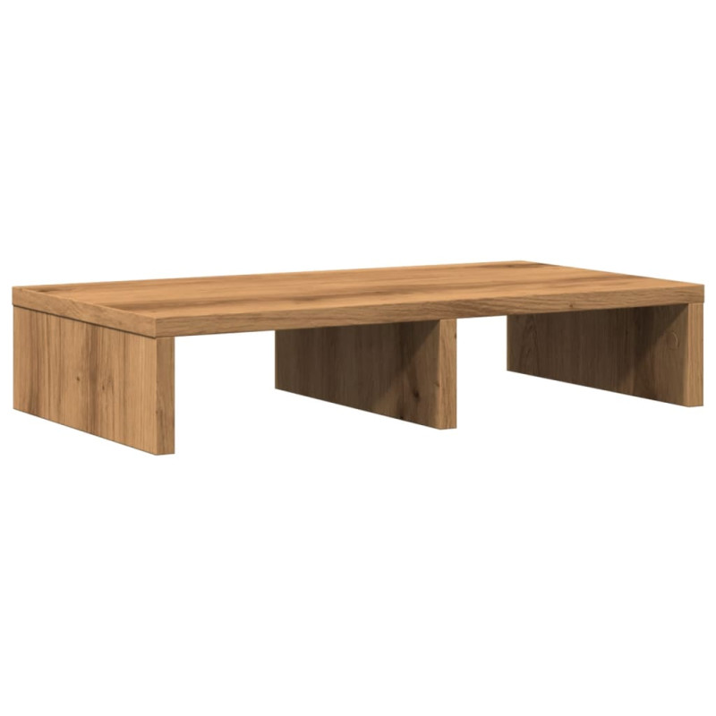 Support de moniteur chêne artisanal 50x27x10 cm bois ingénierie