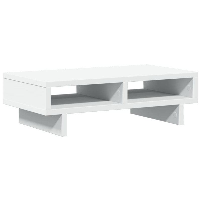 Support de moniteur blanc 50x27x15 cm bois d ingénierie