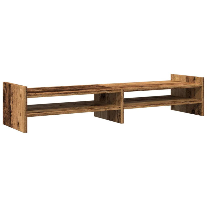 Support de moniteur vieux bois 100x27x20 cm bois d ingénierie