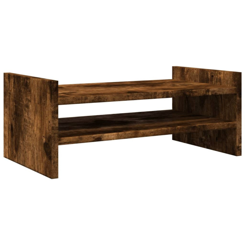 Support de moniteur chêne fumé 50x27x20 cm bois d ingénierie