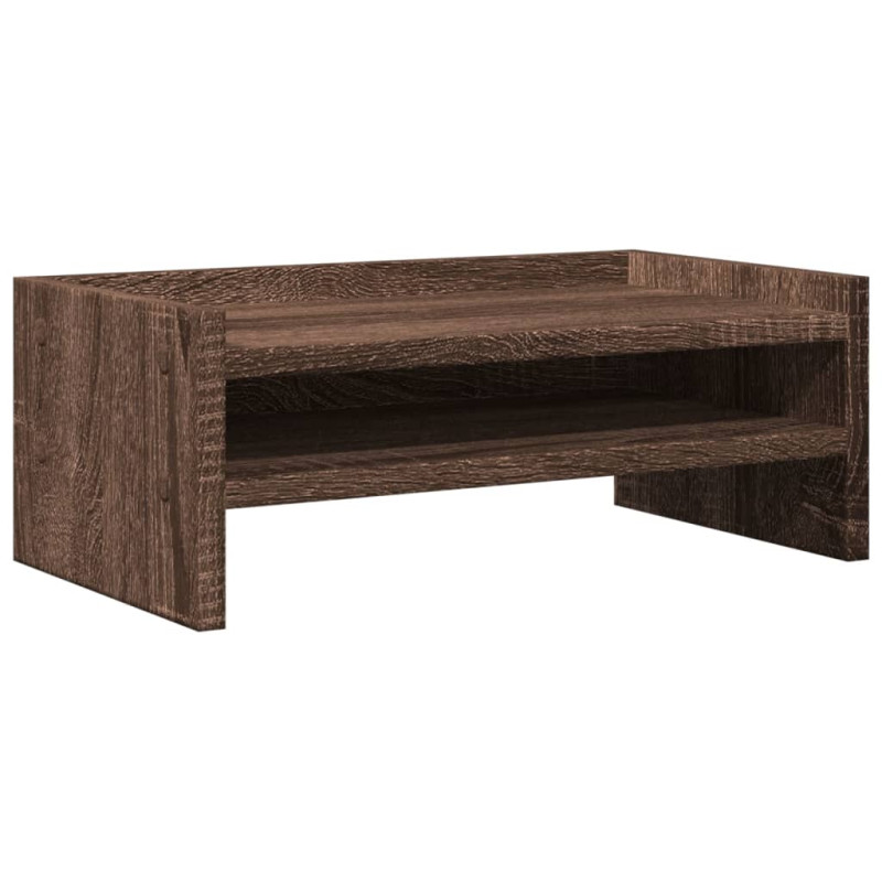 Support de moniteur chêne marron 42x24x16 cm bois d ingénierie