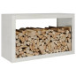 Portant de bois de chauffage 100x40x60 cm acier inoxydable