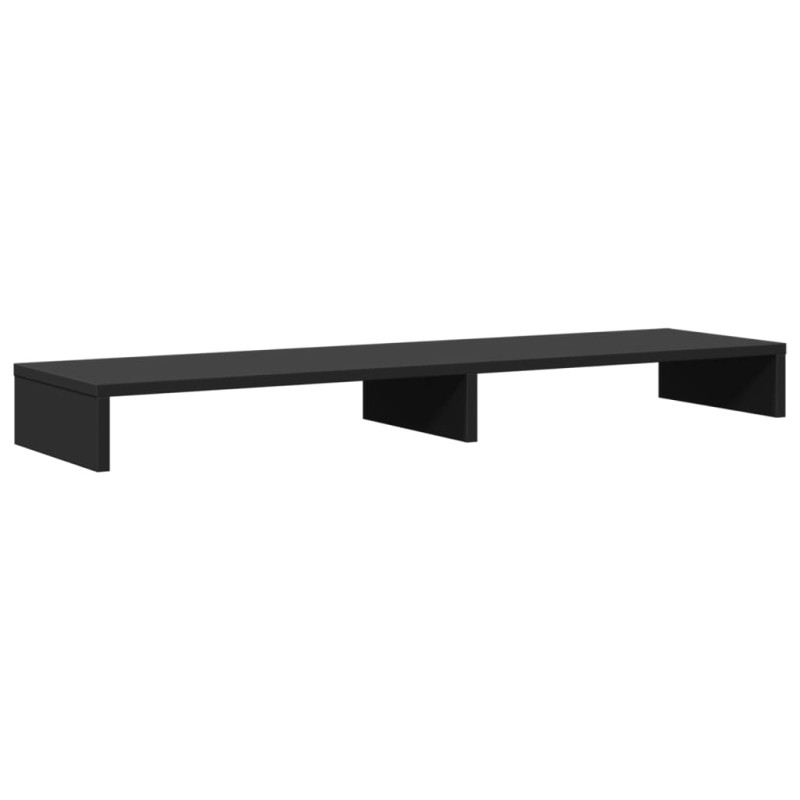 Support de moniteur noir 100x27x10 cm bois d ingénierie