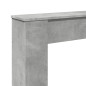 Cadre de cheminée gris béton 100x20x100 cm bois d ingénierie