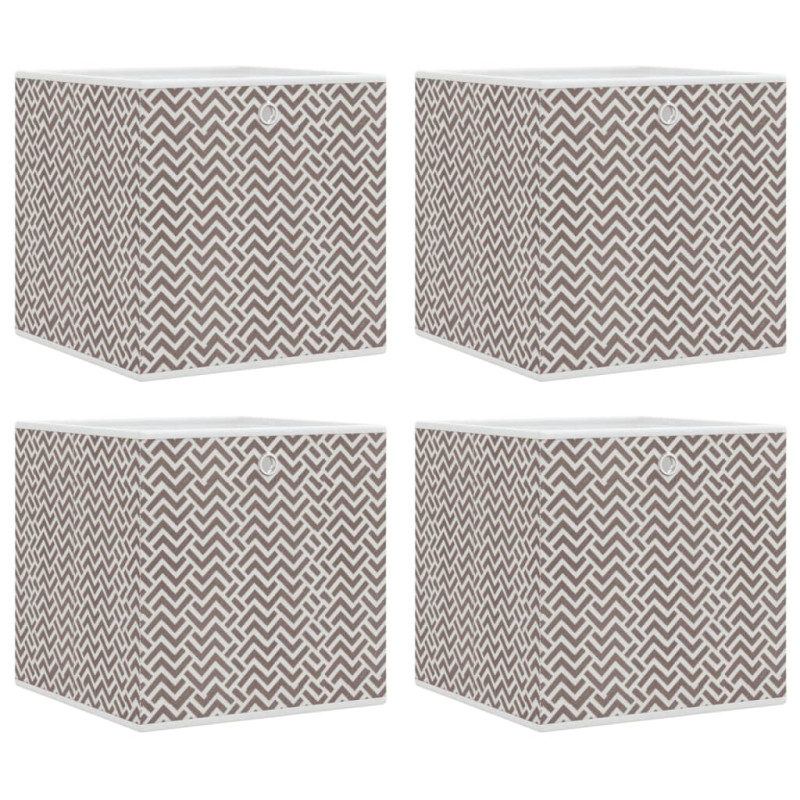 Boîtes de rangement pliables 4 pcs 32x32x32 cm tissu intissé