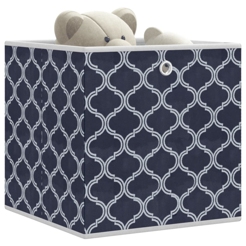 Boîtes de rangement pliables 4pcs bleu 32x32x32cm tissu intissé