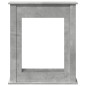 Cadre de cheminée gris béton 75x20x87,5 cm bois d ingénierie