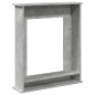 Cadre de cheminée gris béton 75x20x87,5 cm bois d ingénierie