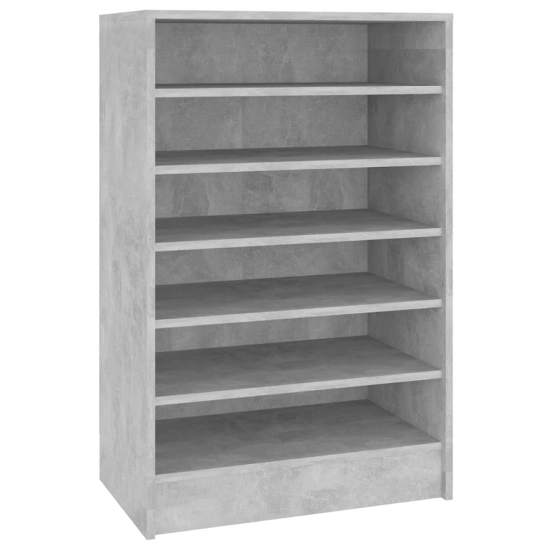 Armoire à chaussures Gris béton 60x35x92 cm Bois d’ingénierie