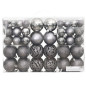 Boules de Noël 100 pcs gris 3 4 6 cm