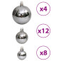 Boules de Noël 100 pcs gris 3 4 6 cm