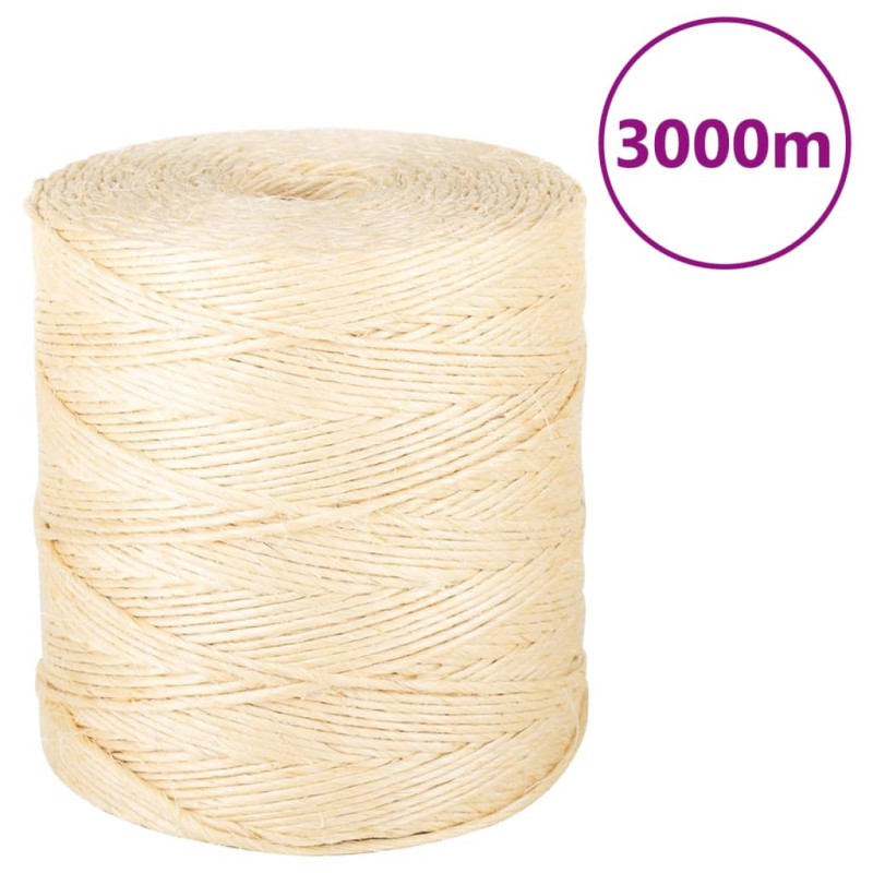 Corde 100 % sisal 2 mm 3000 m