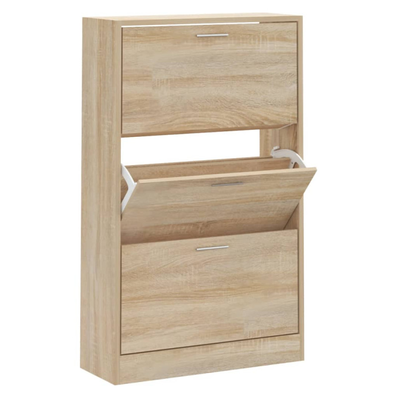 Armoire à chaussures Chêne sonoma 63x24x103cm Bois d ingénierie