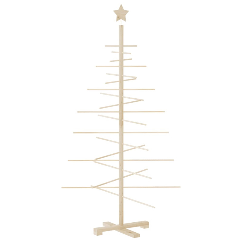 Arbre de Noël en bois pour décoration 150 cm bois massif de pin