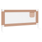 Barrière de sécurité de lit d enfant Taupe 190x25 cm Tissu