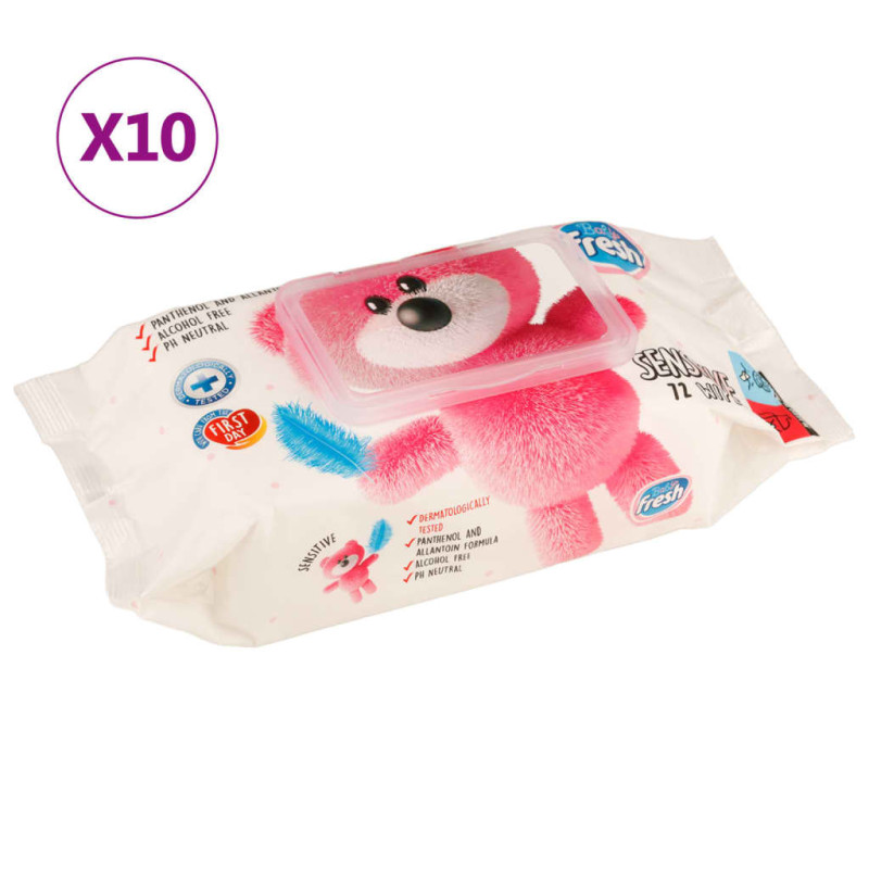 Lingettes pour bébé 10 paquets 720 lingettes