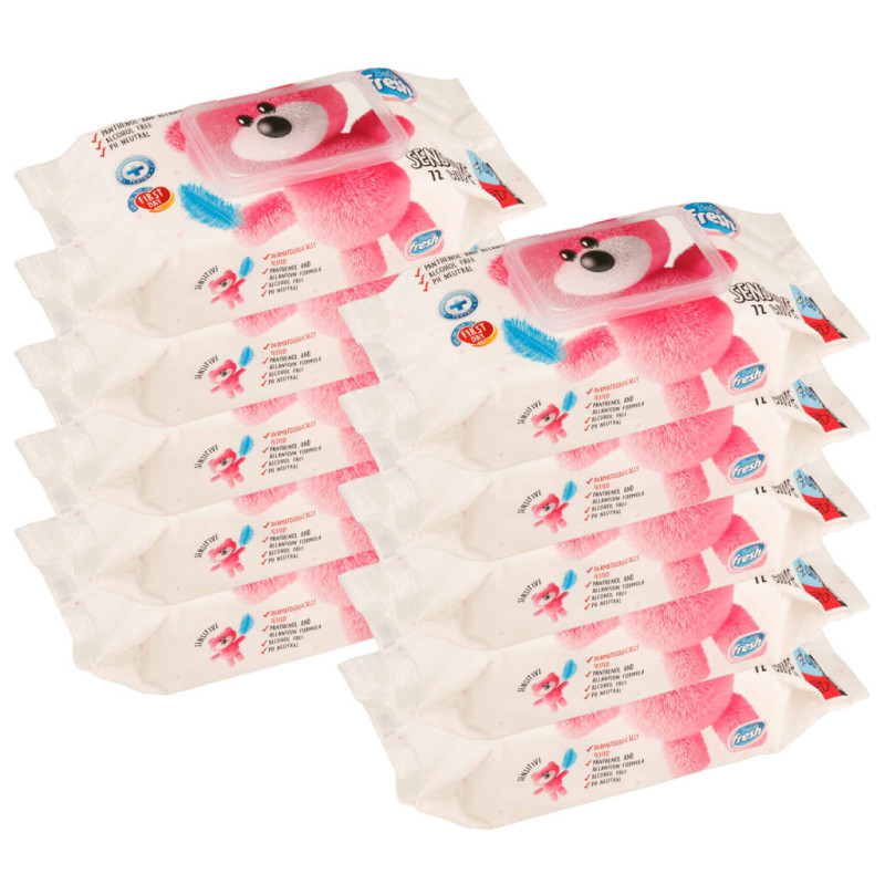 Lingettes pour bébé 10 paquets 720 lingettes